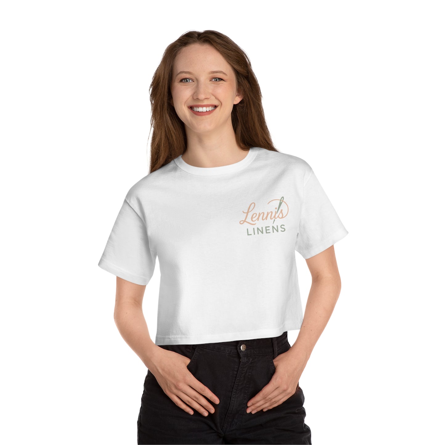 Lennis Linens Cropped T-Shirt - Casual Women's Tee for Relaxed Style