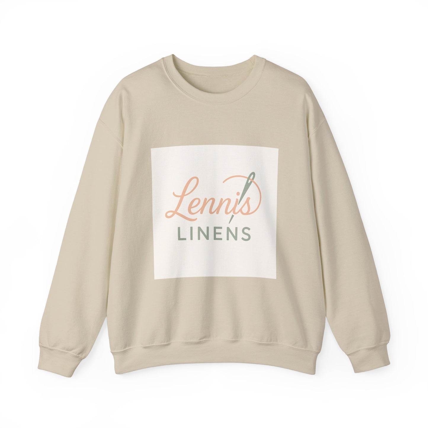 Cozy Unisex Crewneck Sweatshirt "Lennis Linens" – Perfect for Casual Days and Gift Giving