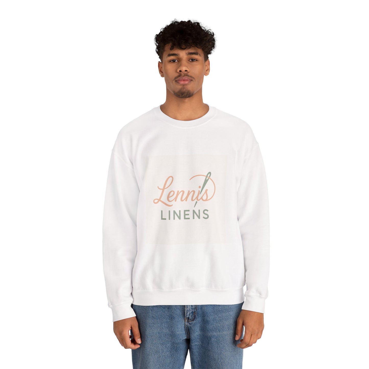 Cozy Unisex Crewneck Sweatshirt "Lennis Linens" – Perfect for Casual Days and Gift Giving