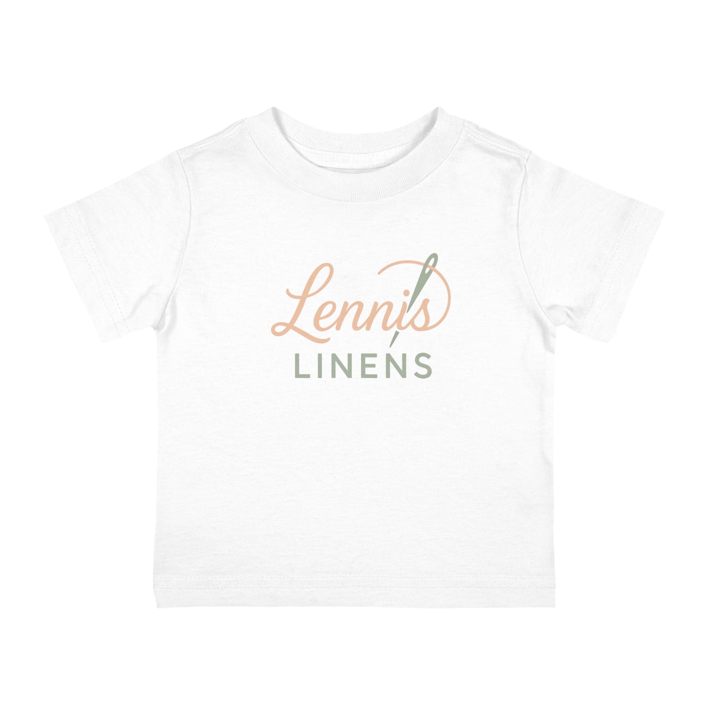 Cute Infant Cotton Jersey Tee - 'Lennis Linens' Design, Soft & Stylish Baby Wear