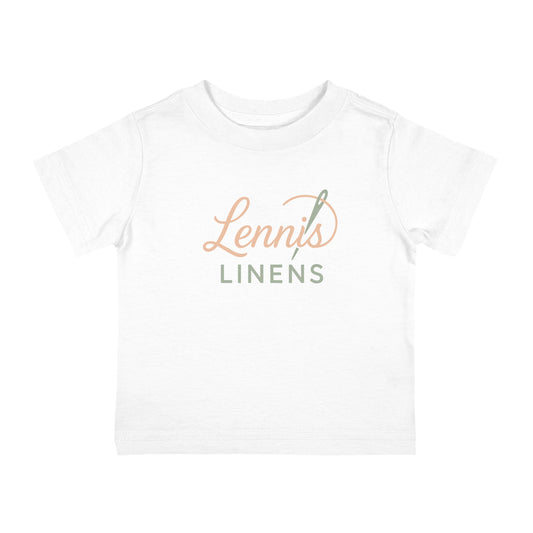 Cute Infant Cotton Jersey Tee - 'Lennis Linens' Design, Soft & Stylish Baby Wear