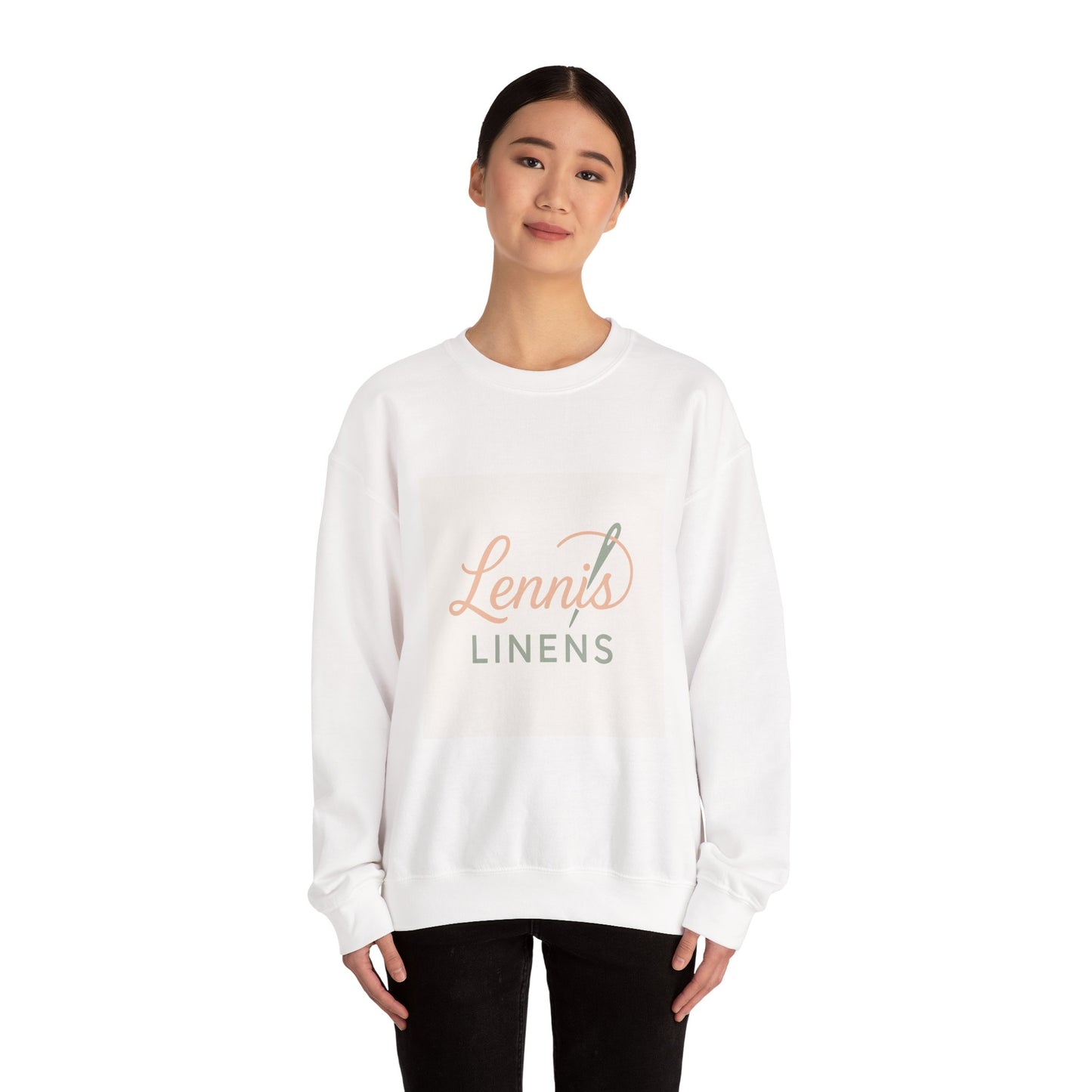 Cozy Unisex Crewneck Sweatshirt "Lennis Linens" – Perfect for Casual Days and Gift Giving