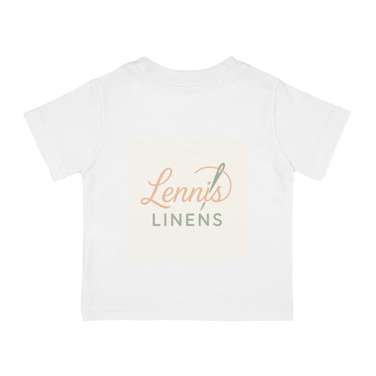 Cute Infant Cotton Jersey Tee - 'Lennis Linens' Design, Soft & Stylish Baby Wear